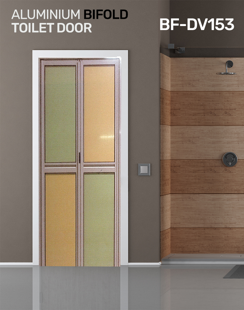 Aluminium BiFold Toilet Door BFDV153 Bifold Toilet Door Singapore