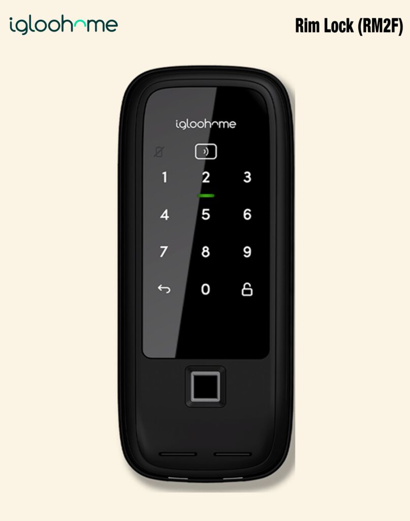 Igloohome Fingerprint Rim Lock for Metal Gate DoorVisual