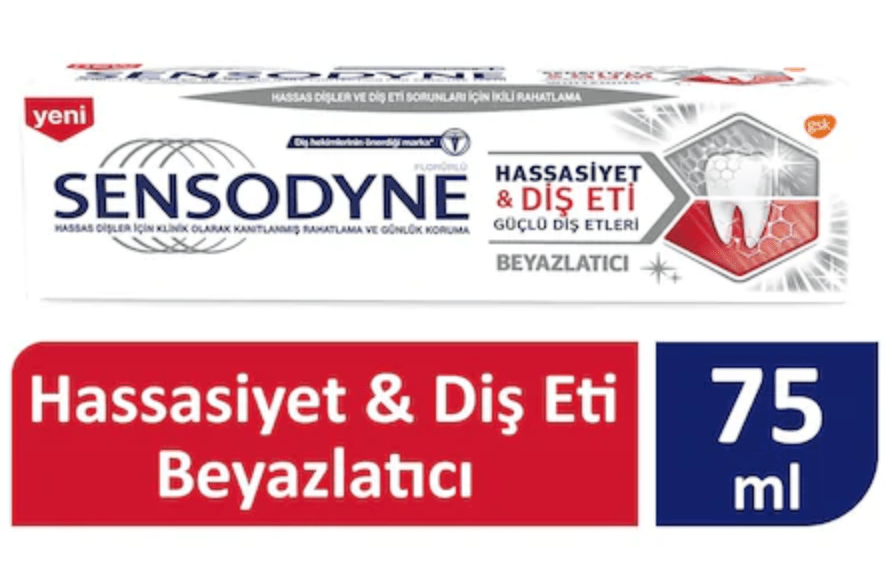 Sensodyne Hassasiyet & Diş Eti Beyazlatıcı 75 ml SKT09/2021 Fiyatı