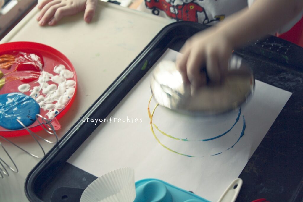 painting with kitchen utensils Do Play Learn