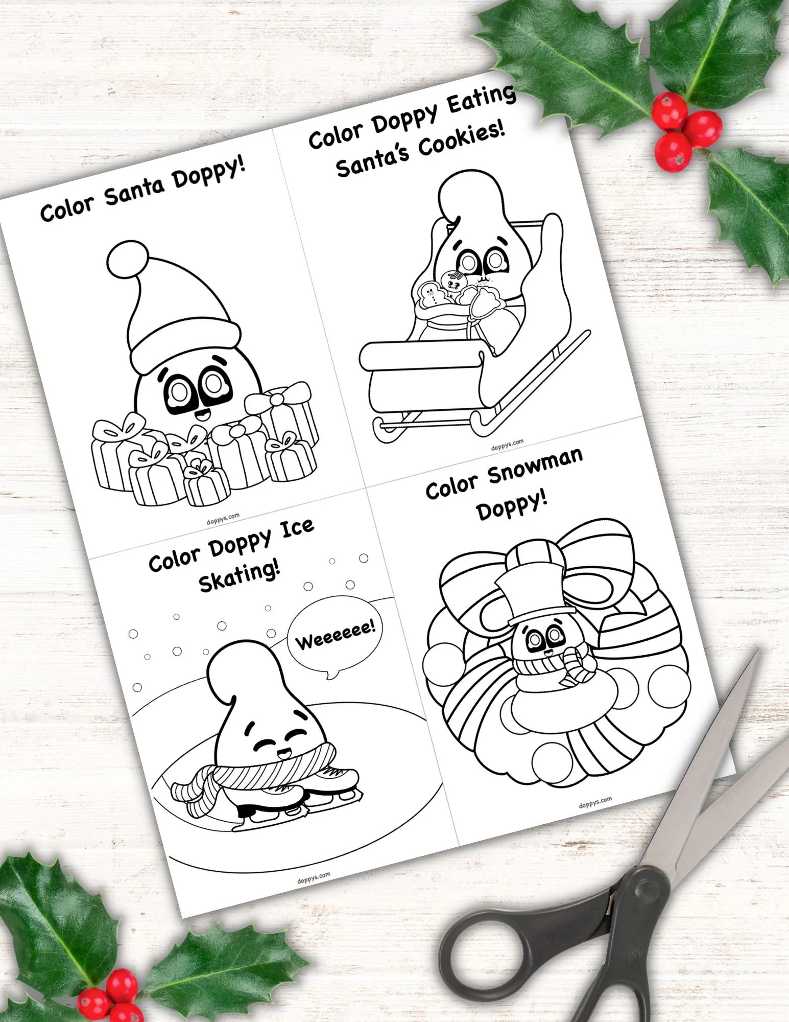 Free Mini Christmas Coloring Book for Kids!