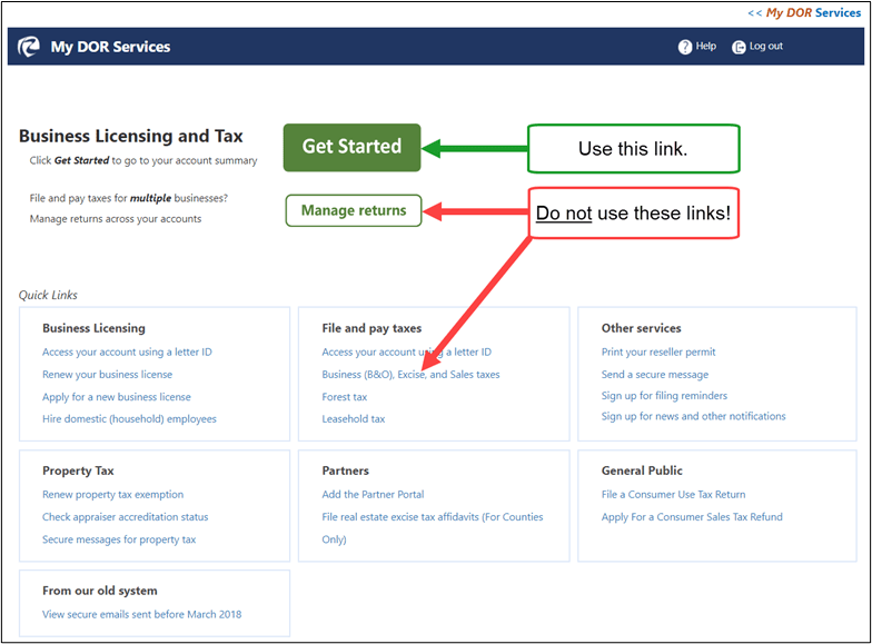 Customers with multiple businesses Washington Department of Revenue
