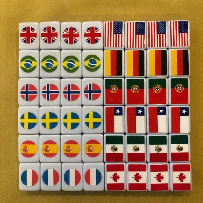 Seaside Escape Mahjong Tile Game 49 Tiles (Flag Vs Flag) Tiktok New