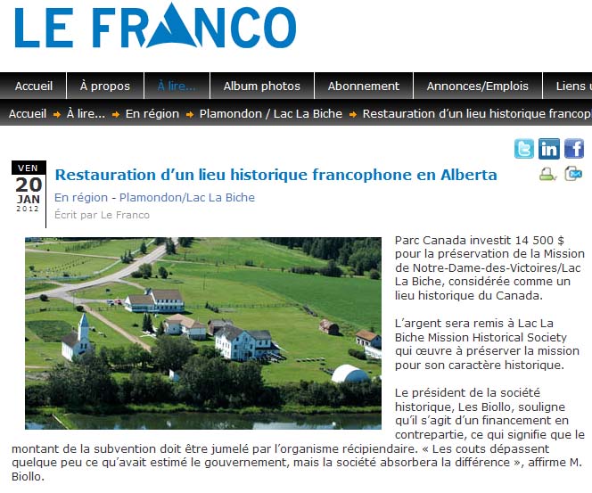 Bonne nouvelle pour le patrimoine Doréus en Alberta