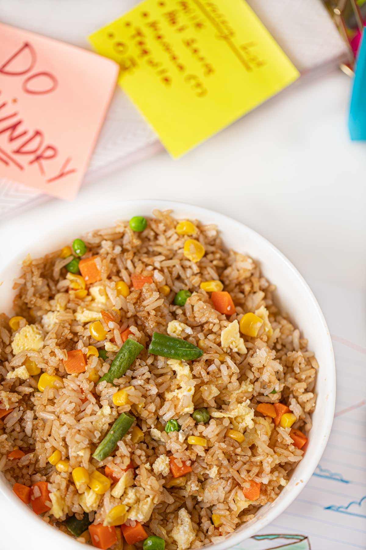 Microwave Egg Fried Rice Dorm Room Cook