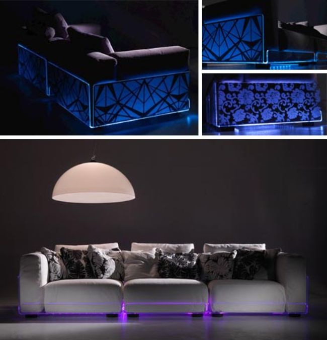 Sofas with BuiltIn LED Mood Lighting Designs & Ideas on Dornob