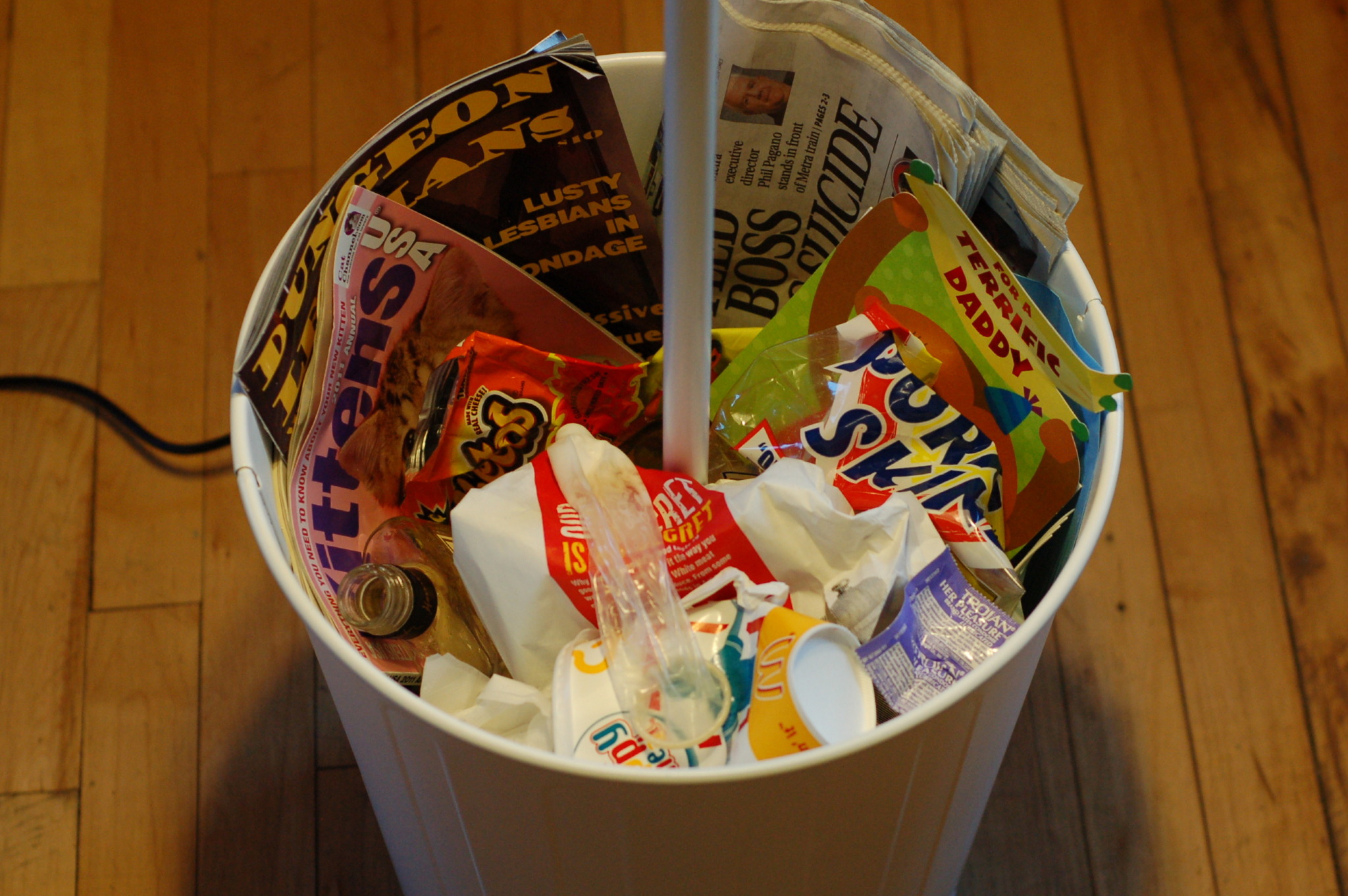 Trashlight Combo Garbage Can + Floor Lamp Designs & Ideas on Dornob
