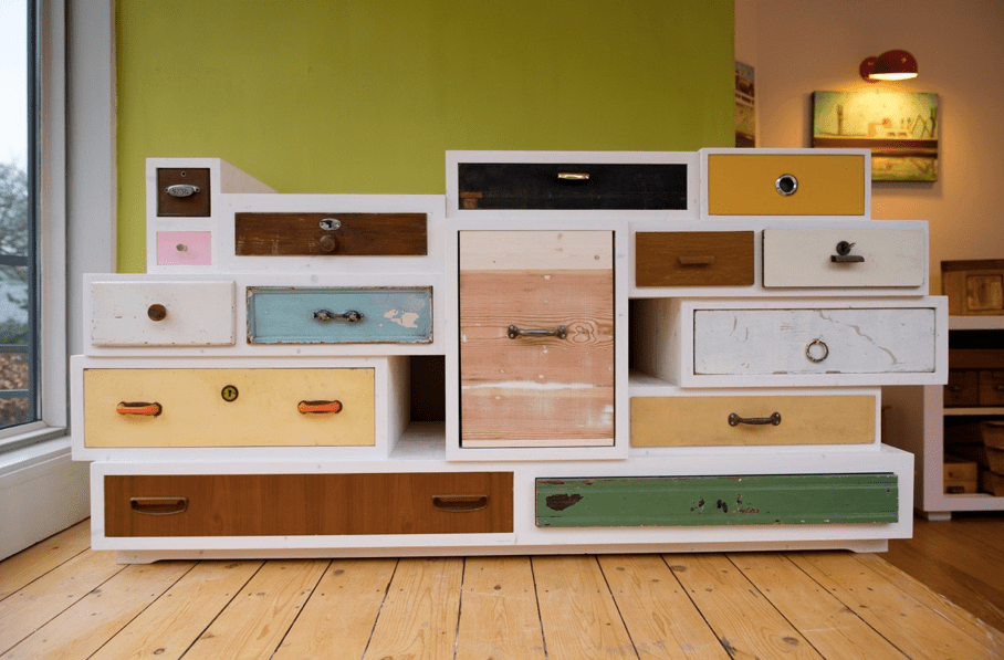 Old Wood Drawers Set in New Dressers Designs & Ideas on Dornob