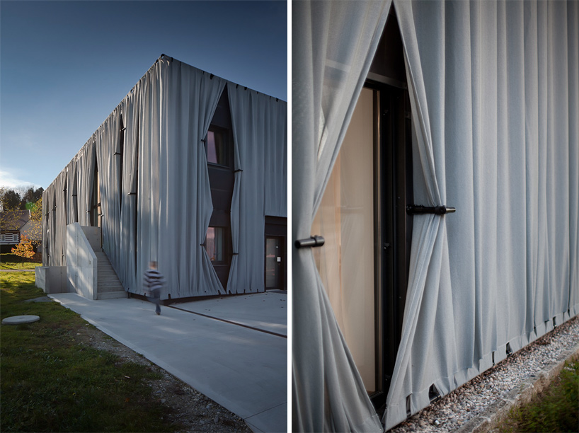 House Wrapped in Exterior Curtains Designs & Ideas on Dornob