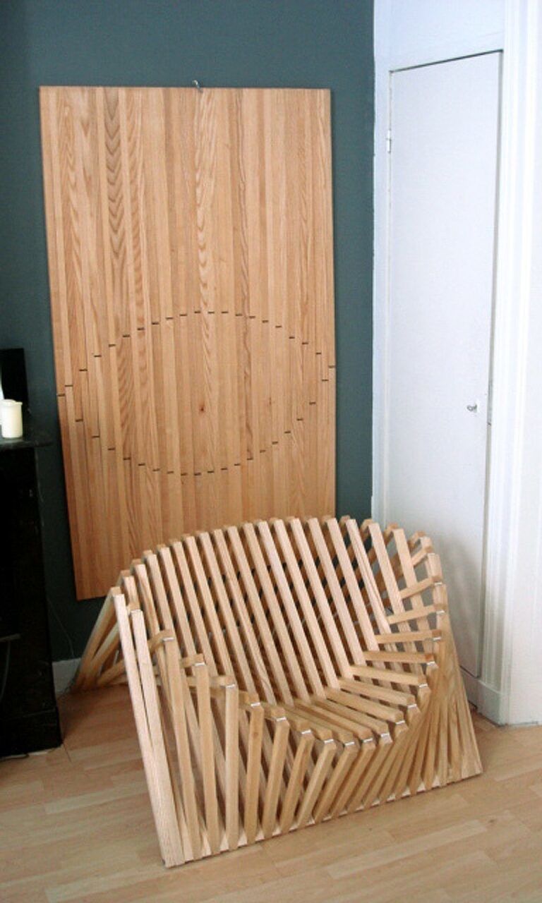 Folding Chair Looks Curved, Packs Flat Designs & Ideas on Dornob