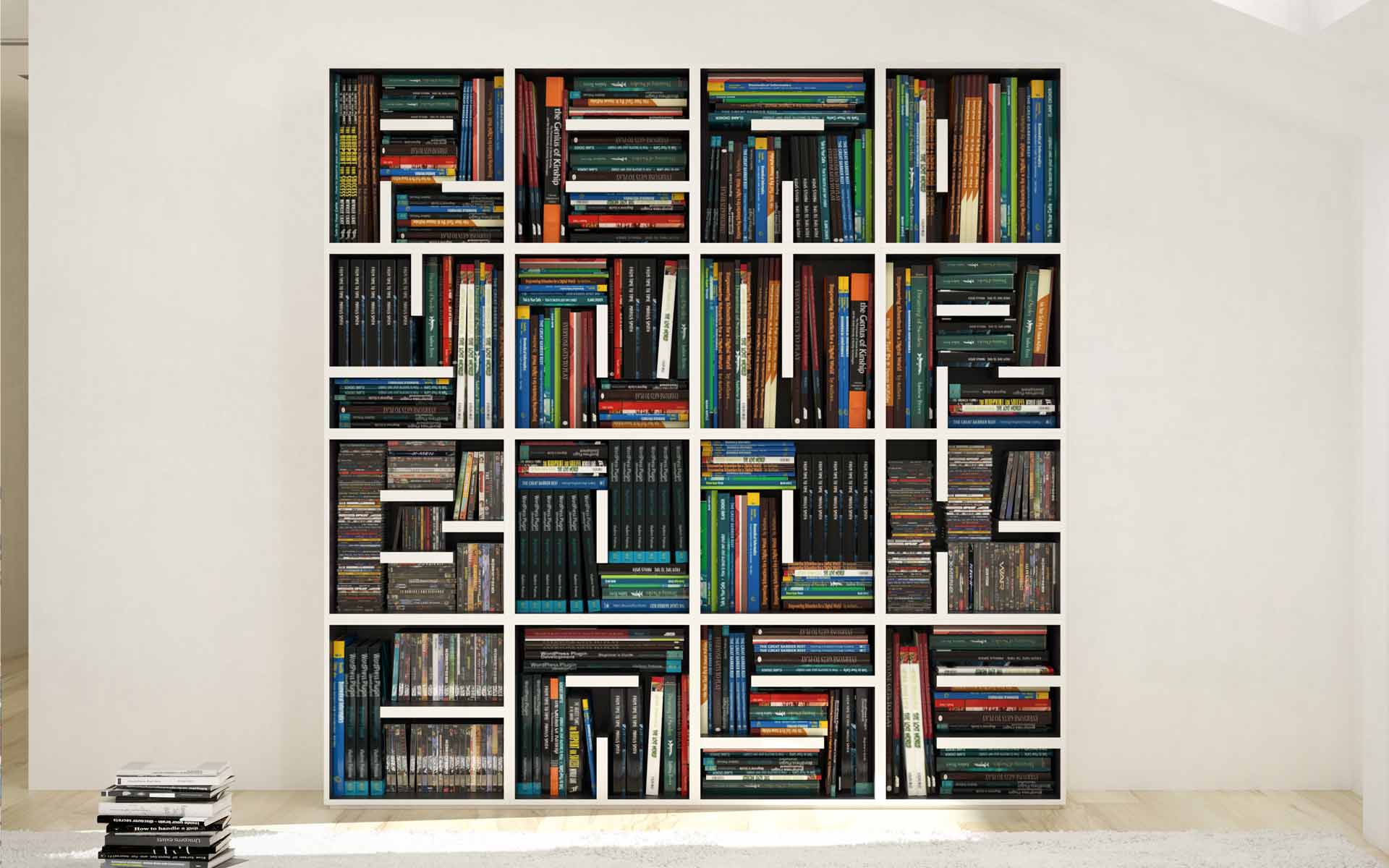 Legible Bookcases Let You Spell Out Anything with Shelving Designs