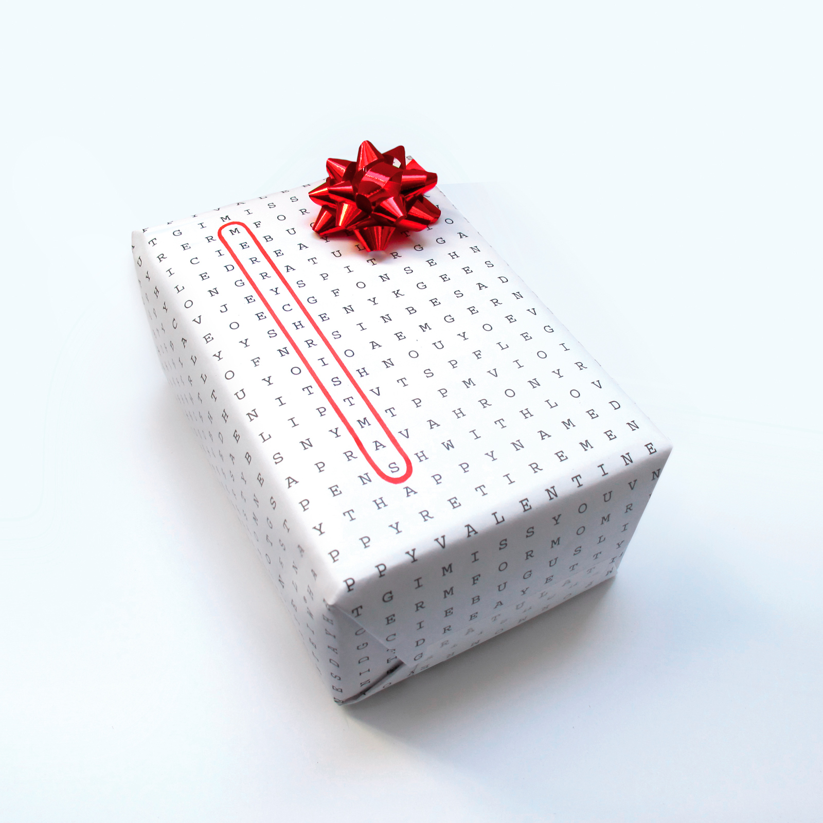 Hunt Down a Festive Message with Crossword Puzzle Wrapping Paper