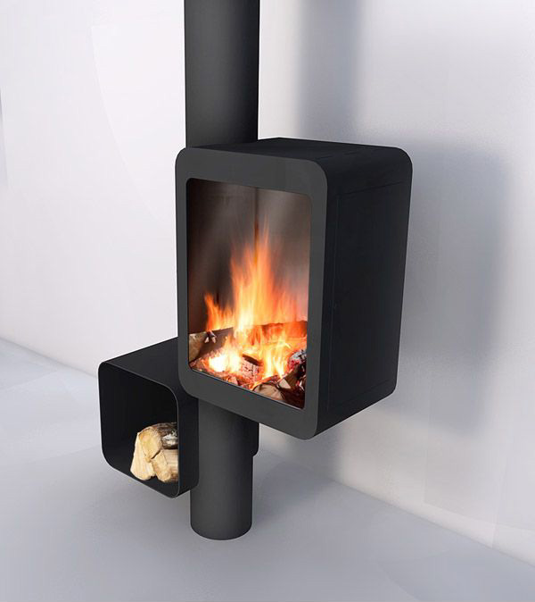 Focus on the Fire with Minimalist Wood Stoves Designs & Ideas on Dornob