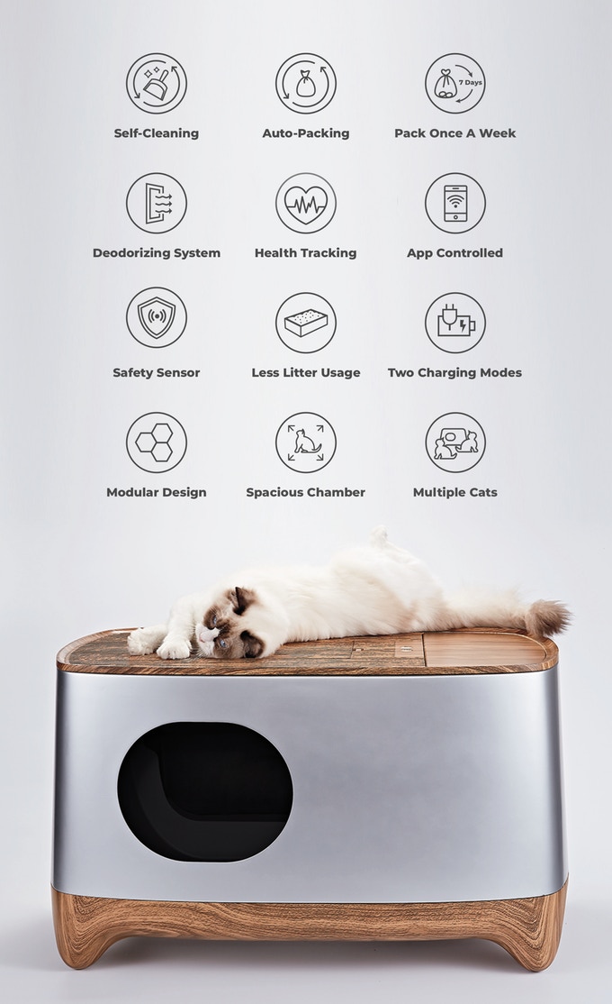 iKuddle An AppControlled SelfCleaning Litter Box for Cats Designs & Ideas on Dornob