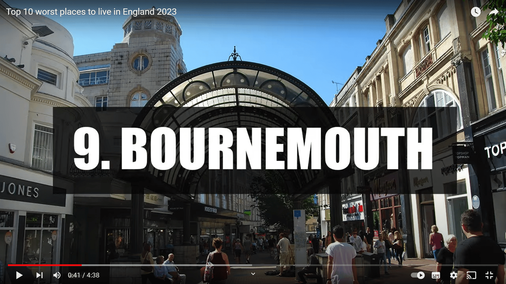 Bournemouth voted amongst top ten worst places to live in England