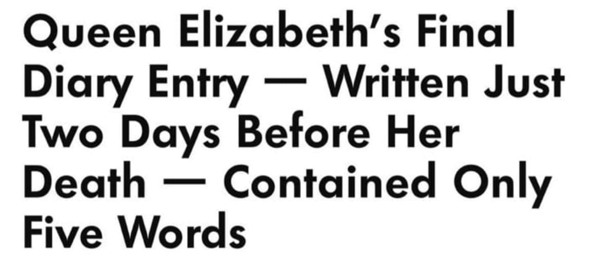 Queen Elizabeth's Final Diary Entry Revealed Dorset Eye