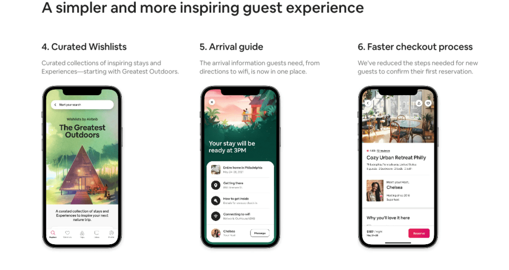 Perfect UX writing AirBnB 2021 UX upgrades example Dorve