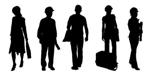 DOSCH DESIGN DOSCH 2D VizImages People Silhouettes