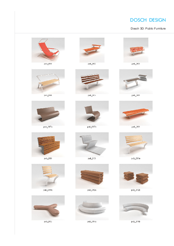 DOSCH DESIGN DOSCH 3D Public Furniture