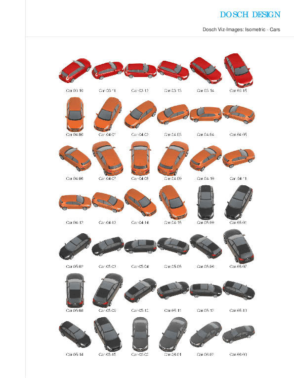 DOSCH DESIGN DOSCH 2D VizImages Isometric Cars