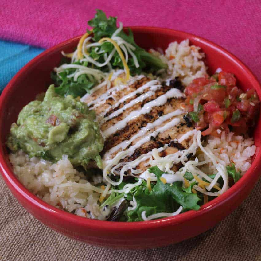 Salmon Burrito Bowl (When available) Dos Coyotes Border Cafe