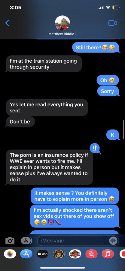 Modelo de Onlyfans revela inquietante conversación con Matt Riddle