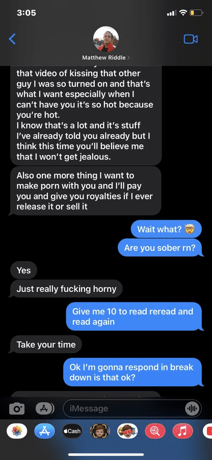 Modelo de Onlyfans revela inquietante conversación con Matt Riddle