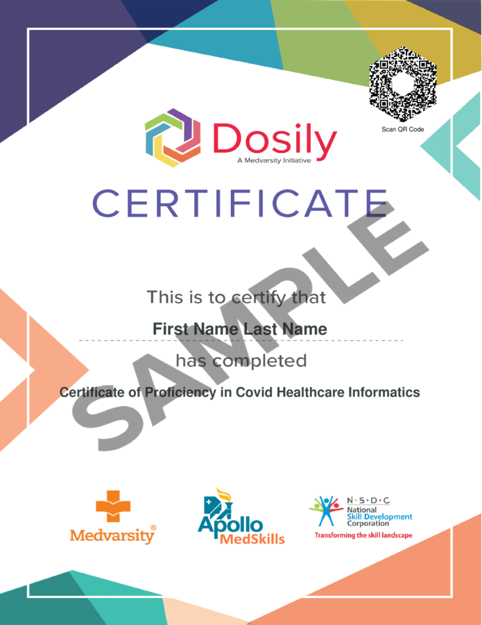 Certificate of Proficiency in Covid Healthcare Informatics Medical Learning Platform