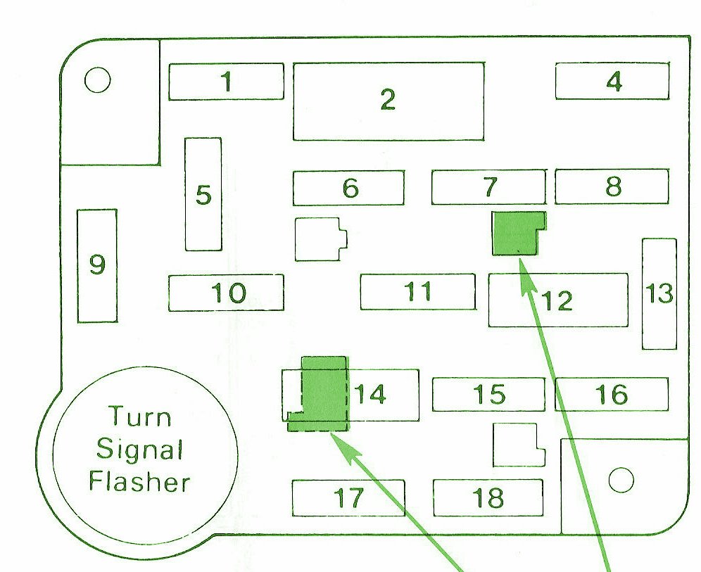 1989 Ford Festiva Fuse Box Diagrams