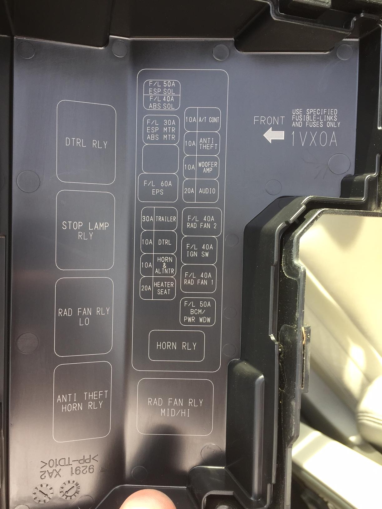 2012 Nissan Rogue FWD Fuse Box Diagrams