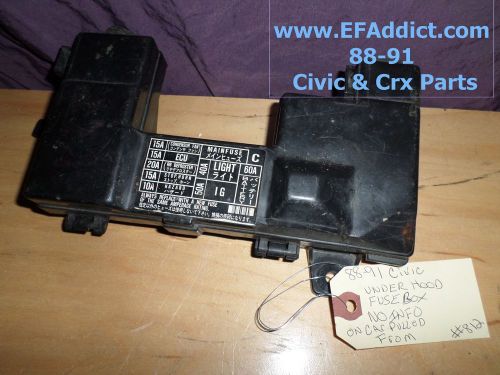 1991 Honda Civic CRX Fuse Box Diagrams