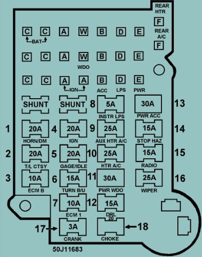 1988 Toyota Truck 4WD Fuse Box Diagrams
