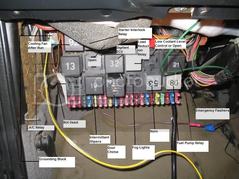 1990 Volkswagen Corrado Fuse Box Diagrams
