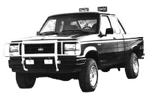 1990 Ford Ranger Pickup 2WD Fuse Box Diagrams
