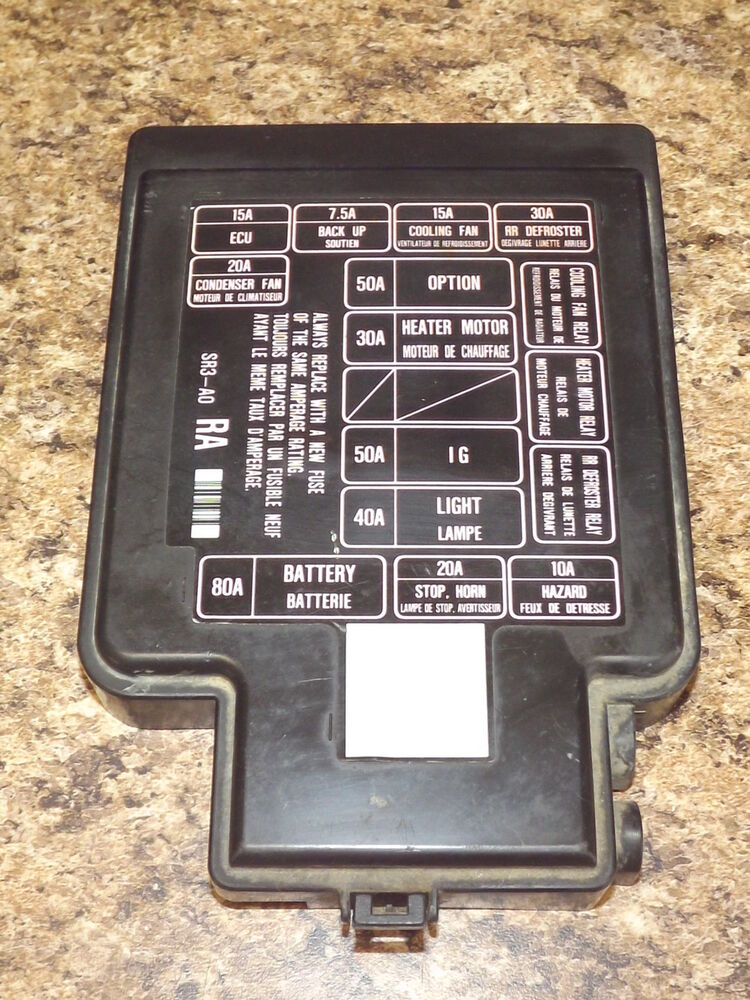 1991 Honda Civic CRX Fuse Box Diagrams