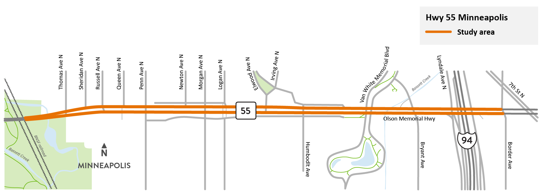 Hwy 55/Olson Memorial Hwy in Minneapolis study MnDOT