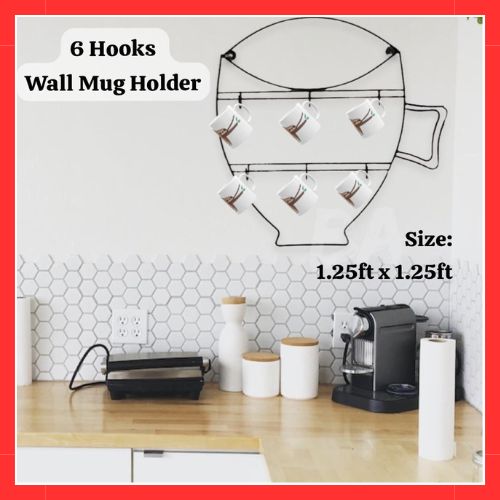 Stainless Steel Wall Mug/Cup Holder