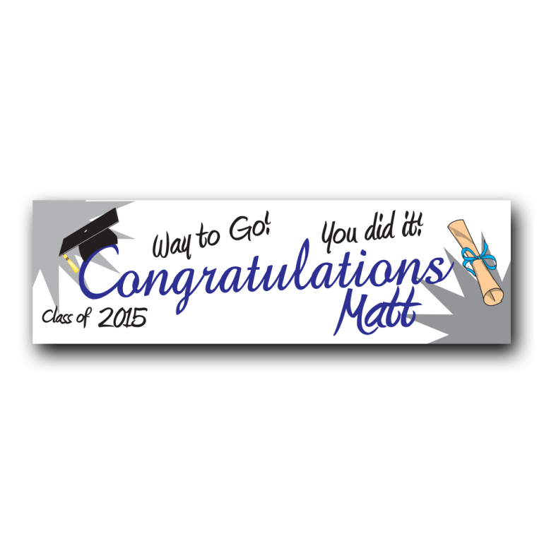 Graduation Banner 001 Dot and Bow