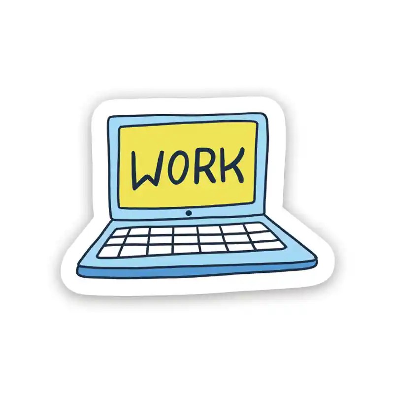 Work Laptop Sticker Dot Badges