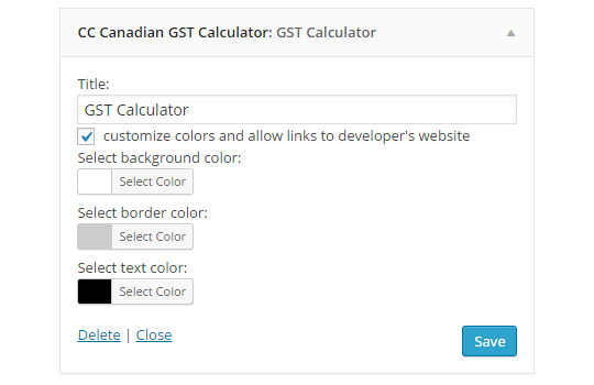 CC Canadian GST Calculator DotCave
