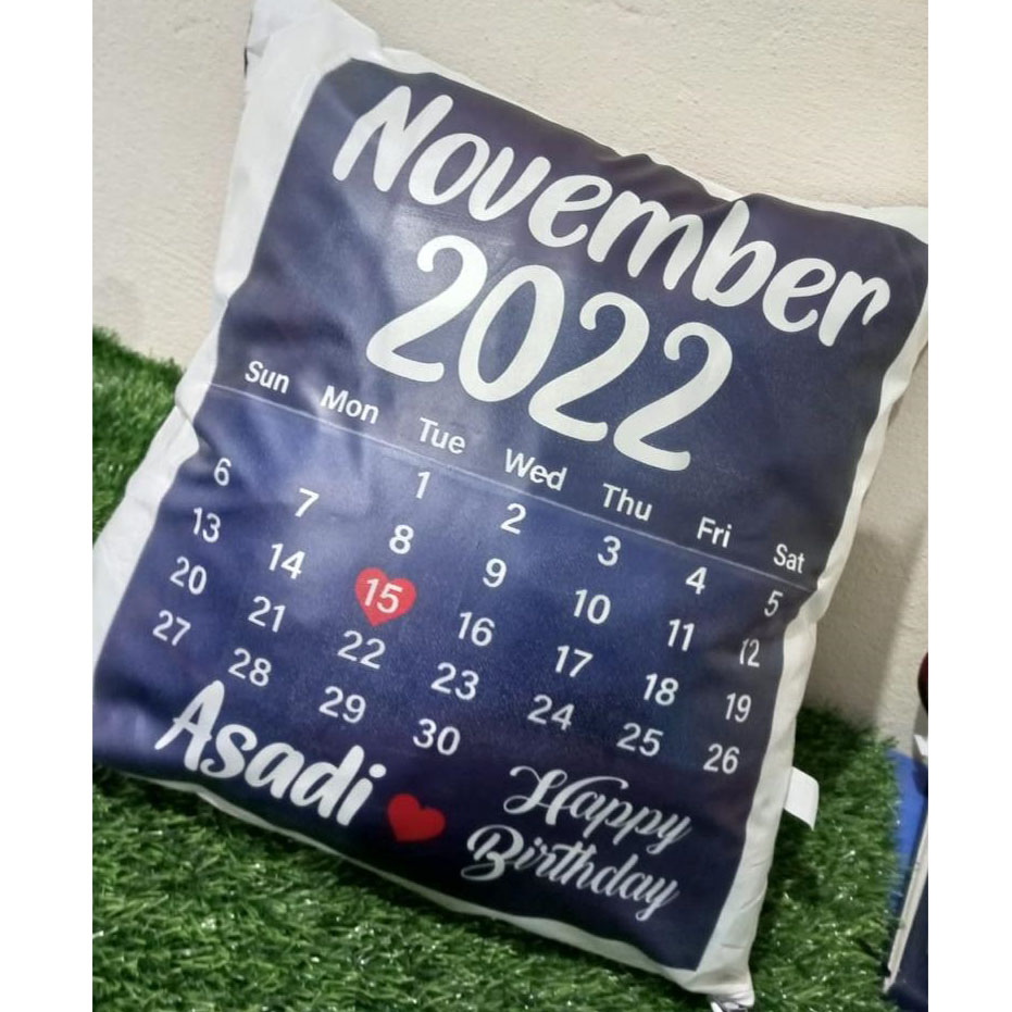 Sublimation Date Calendar Cushion