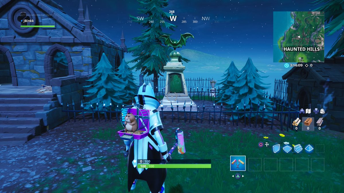 Where to dance in front of a bat statue, in a way aboveground pool