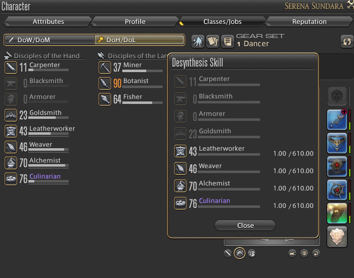 FFXIV Desynth Guide How and what to desynthesize in Final Fantasy XIV