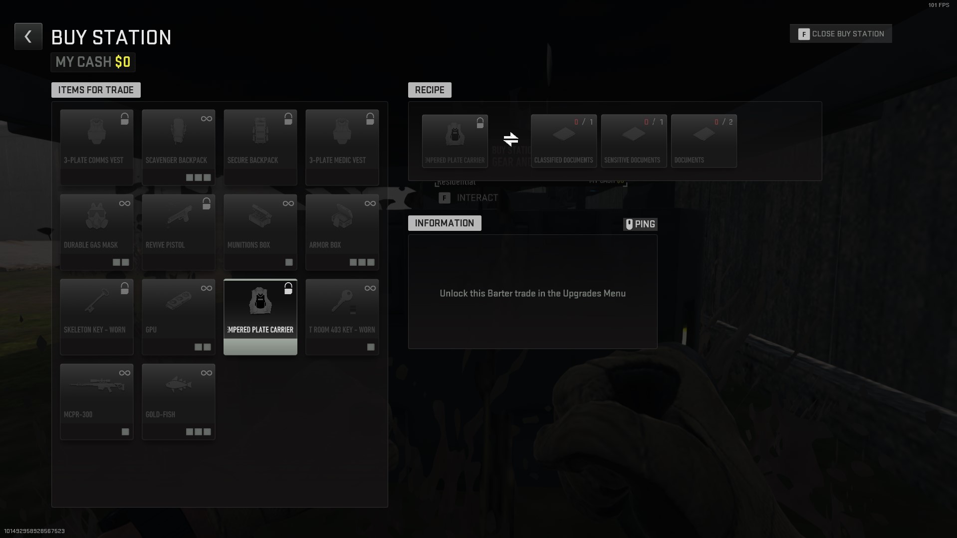 DMZ Ashika Island barter recipes Scavenger backpack, Secured backpack, more