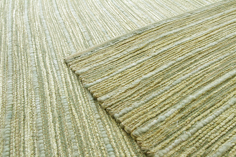 展示サンプル処分！ SONOMA ウール、麻＆コットンラグ olive green 140×200cm ラグマット・玄関マットの通販