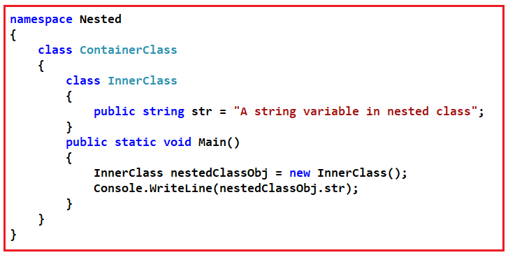 Nested Types Interview Questions and Answers in C Dot Net Tutorials