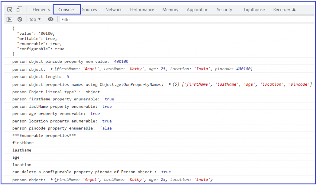Delete a property using JavaScript Property Descriptors Dot Net Tutorials