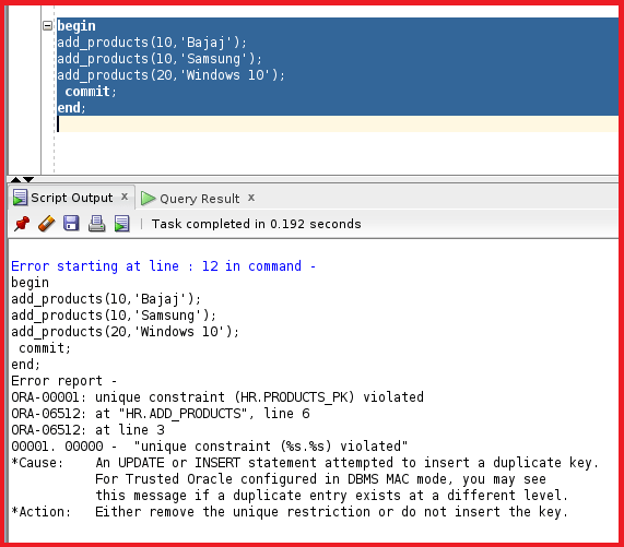 Exception Handing in Oracle Stored Procedure Dot Net Tutorials