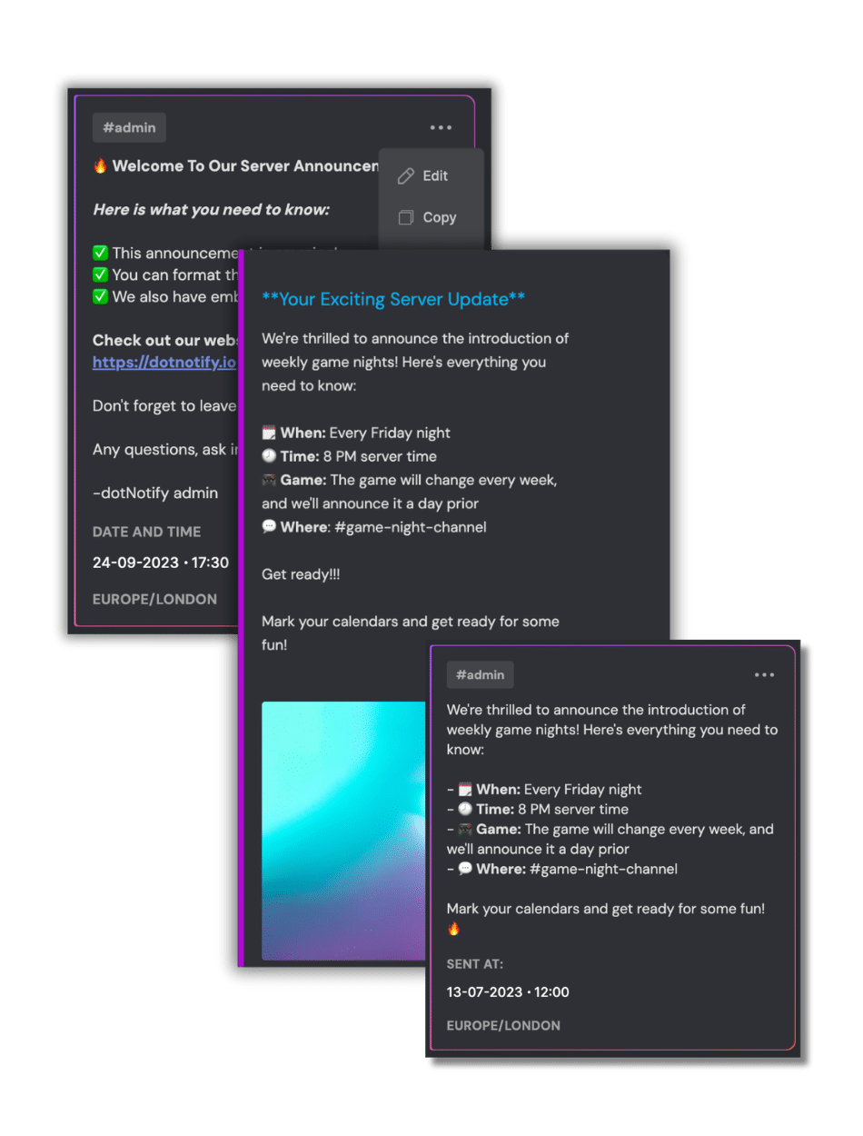 Free Discord Announcement Bot & Simple Management Dashboard