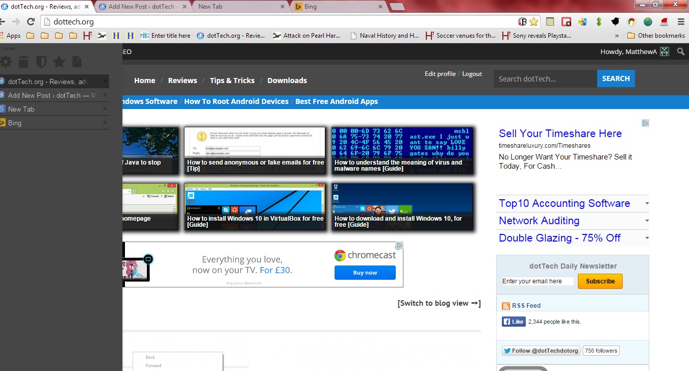 How to add a vertical sidebar for tabs and bookmarks in Chrome [Tip